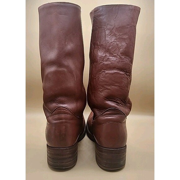 70s Frye Campus Boots Mens 10 D Womens 11.5 14L Brown Leather 2955T Vintage USA main image 13